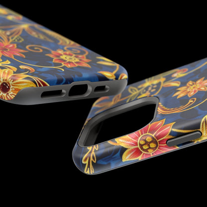 Floral Filigree Magnetic Phone Case — Impact - Resistant Decorative Cover - DIGITAL X