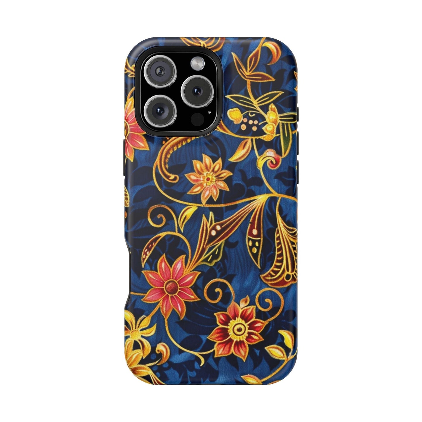 Floral Filigree Magnetic Phone Case — Impact - Resistant Decorative Cover - DIGITAL X