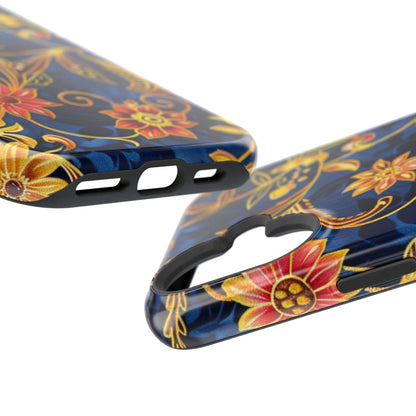 Floral Filigree Magnetic Phone Case — Impact - Resistant Decorative Cover - DIGITAL X