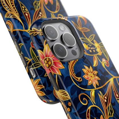 Floral Filigree Magnetic Phone Case — Impact - Resistant Decorative Cover - DIGITAL X