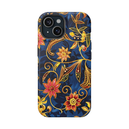 Floral Filigree Magnetic Phone Case — Impact - Resistant Decorative Cover - DIGITAL X