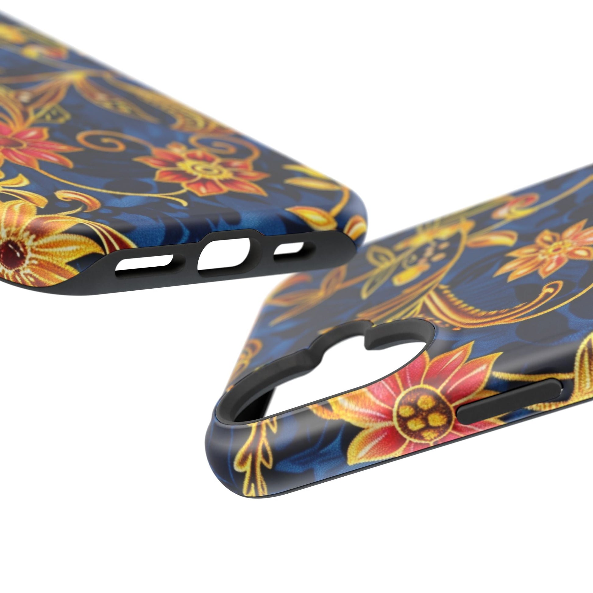 Floral Filigree Magnetic Phone Case — Impact - Resistant Decorative Cover - DIGITAL X