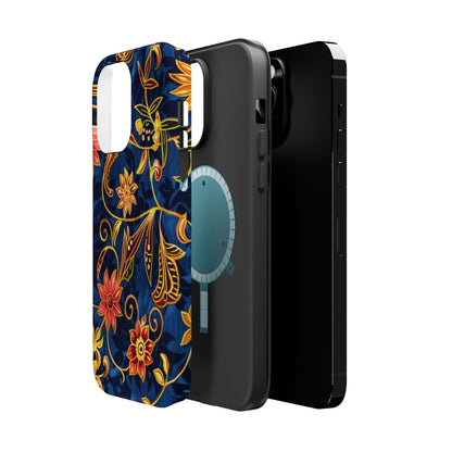 Floral Filigree Magnetic Phone Case — Impact - Resistant Decorative Cover - DIGITAL X
