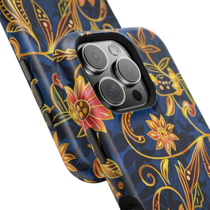 Floral Filigree Magnetic Phone Case — Impact - Resistant Decorative Cover - DIGITAL X
