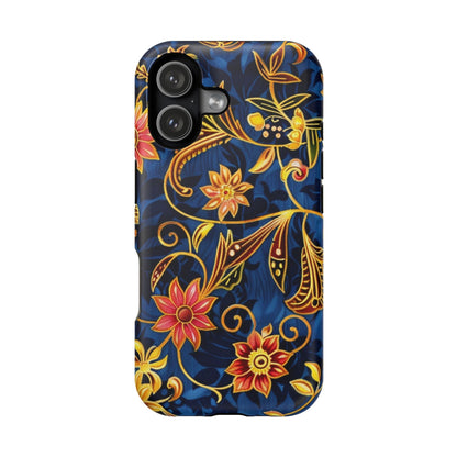 Floral Filigree Magnetic Phone Case — Impact - Resistant Decorative Cover - DIGITAL X