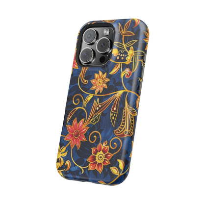 Floral Filigree Magnetic Phone Case — Impact - Resistant Decorative Cover - DIGITAL X