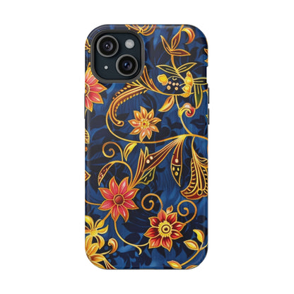 Floral Filigree Magnetic Phone Case — Impact - Resistant Decorative Cover - DIGITAL X