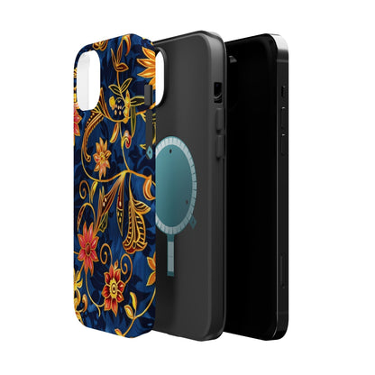 Floral Filigree Magnetic Phone Case — Impact - Resistant Decorative Cover - DIGITAL X