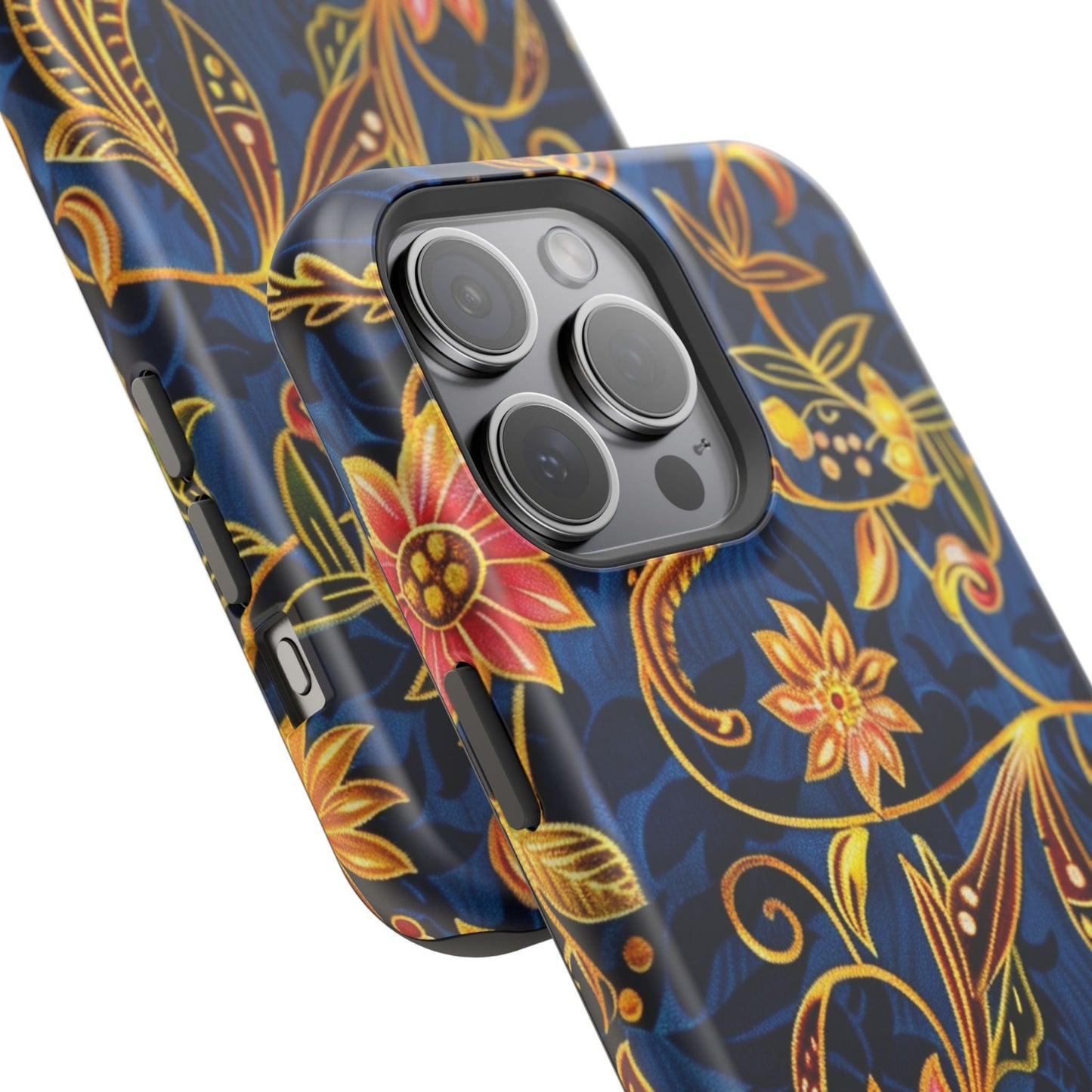 Floral Filigree Magnetic Phone Case — Impact - Resistant Decorative Cover - DIGITAL X