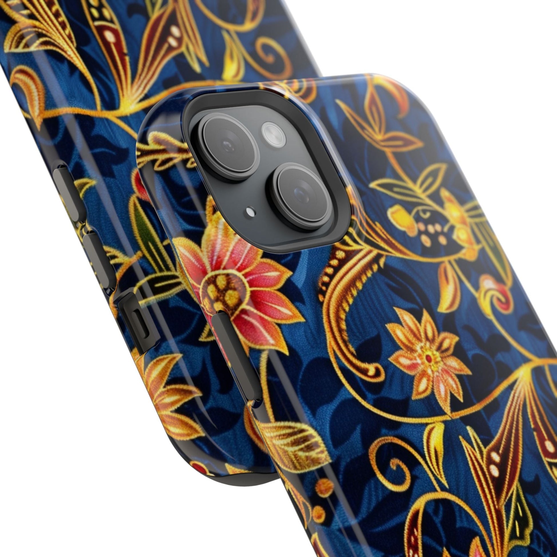 Floral Filigree Magnetic Phone Case — Impact - Resistant Decorative Cover - DIGITAL X