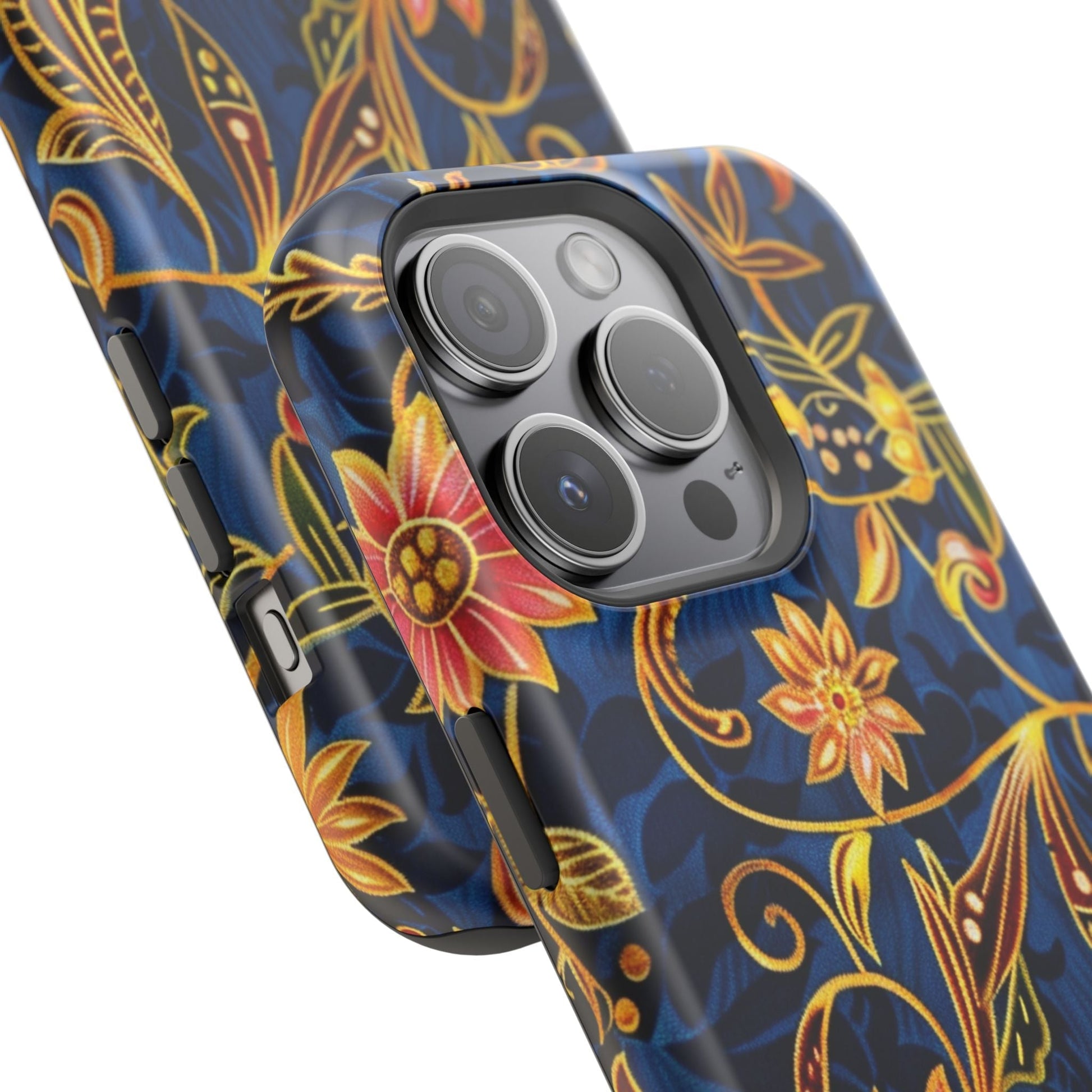 Floral Filigree Magnetic Phone Case — Impact - Resistant Decorative Cover - DIGITAL X