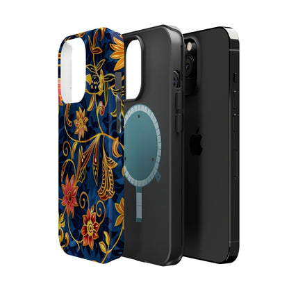 Floral Filigree Magnetic Phone Case — Impact - Resistant Decorative Cover - DIGITAL X