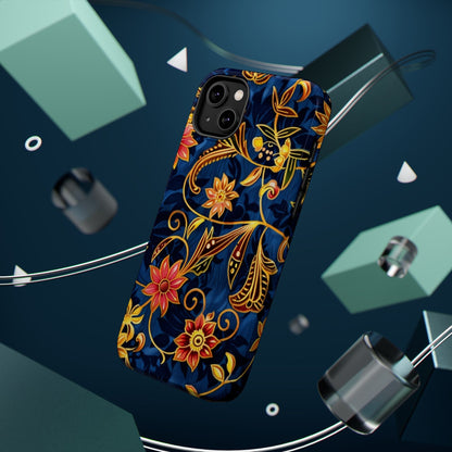 Floral Filigree Magnetic Phone Case — Impact - Resistant Decorative Cover - DIGITAL X