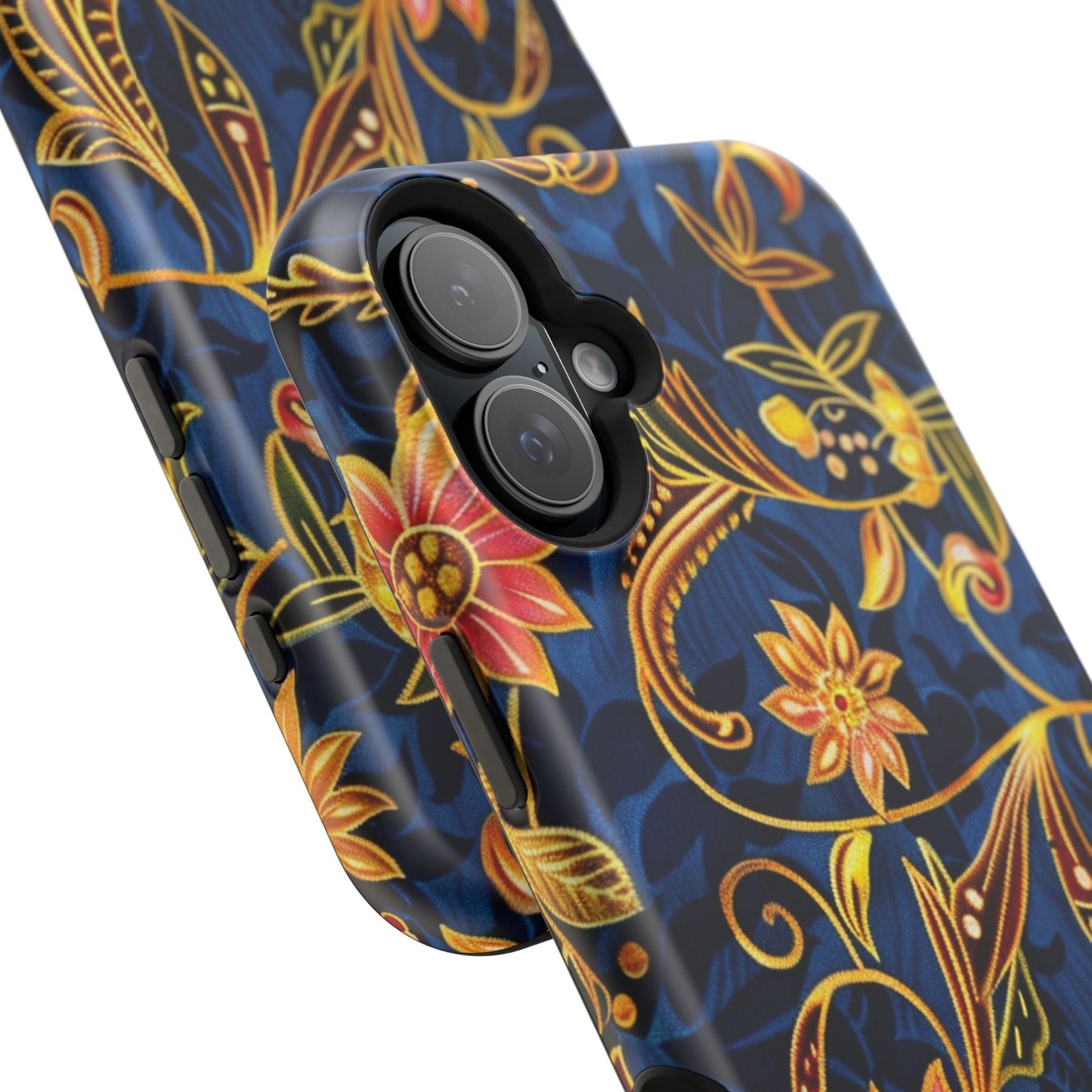 Floral Filigree Magnetic Phone Case — Impact - Resistant Decorative Cover - DIGITAL X