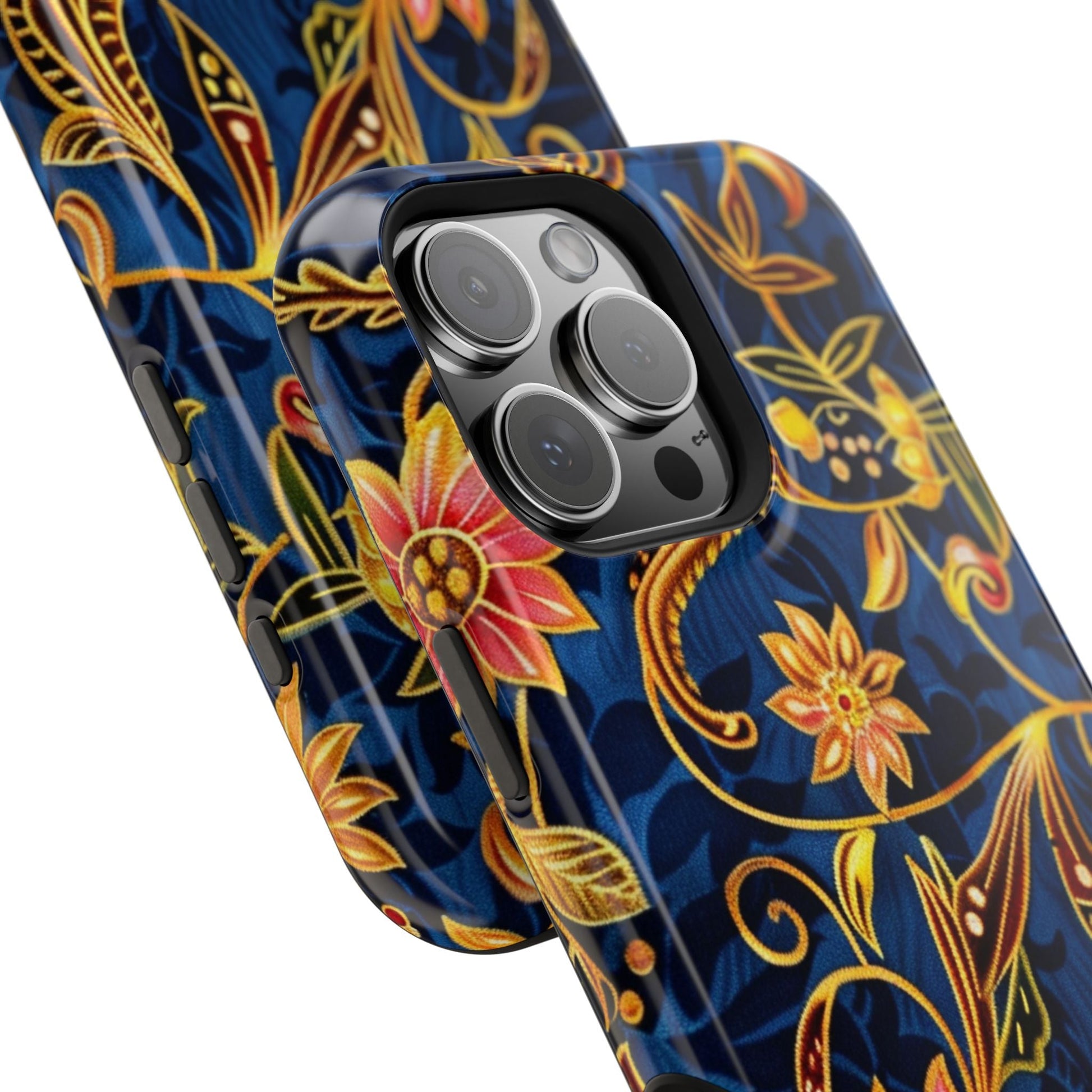 Floral Filigree Magnetic Phone Case — Impact - Resistant Decorative Cover - DIGITAL X