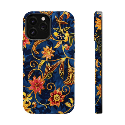 Floral Filigree Magnetic Phone Case — Impact - Resistant Decorative Cover - DIGITAL X