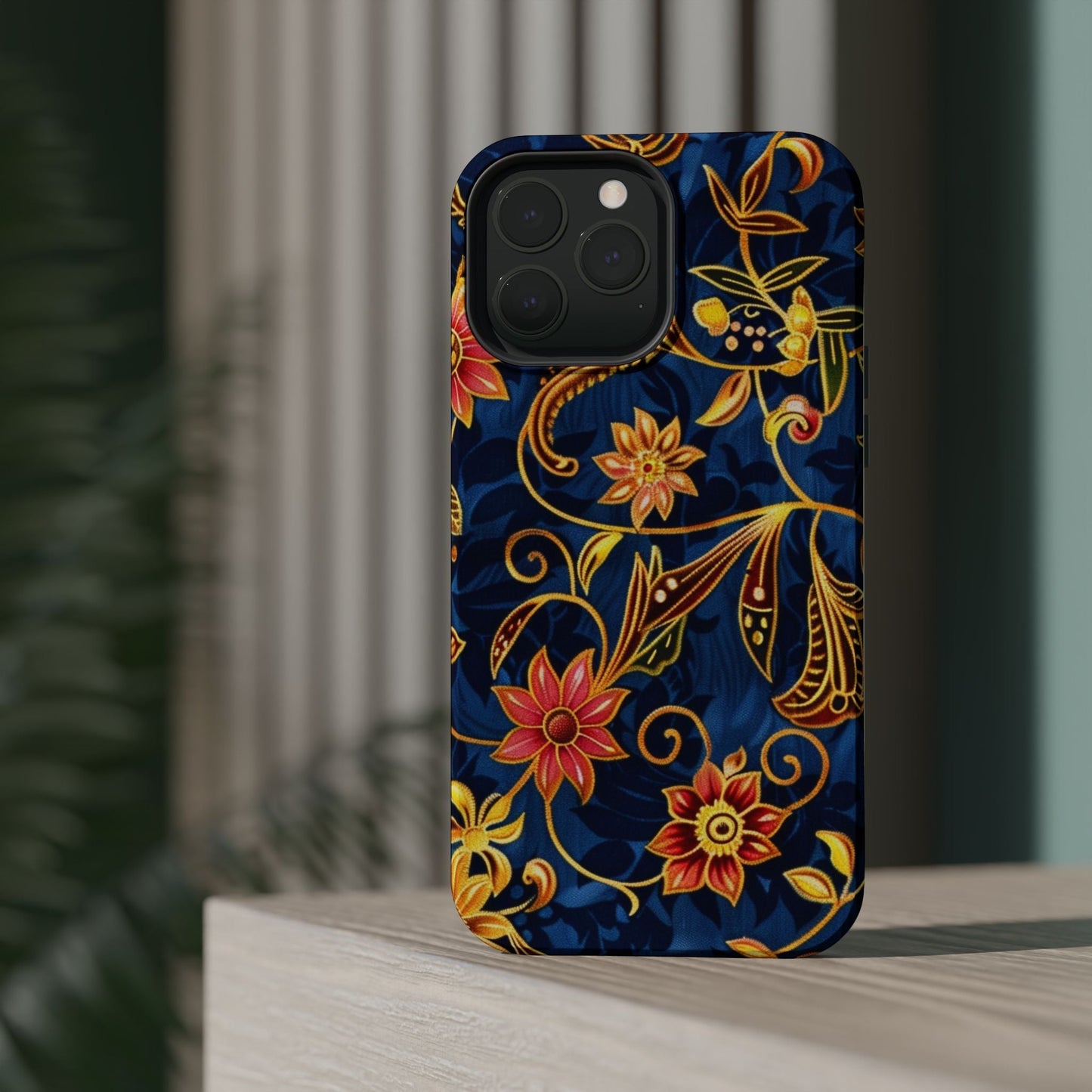 Floral Filigree Magnetic Phone Case — Impact - Resistant Decorative Cover - DIGITAL X