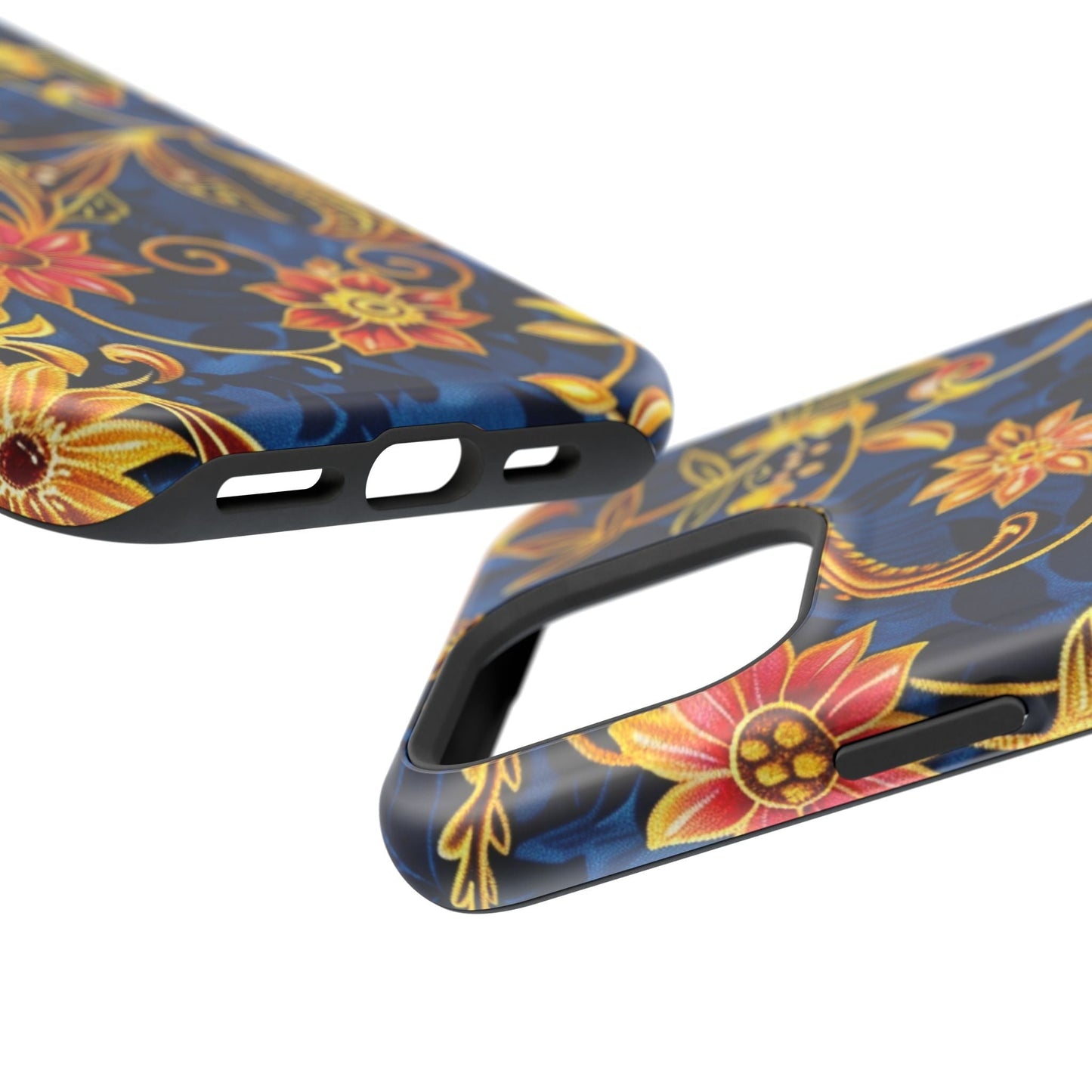 Floral Filigree Magnetic Phone Case — Impact - Resistant Decorative Cover - DIGITAL X