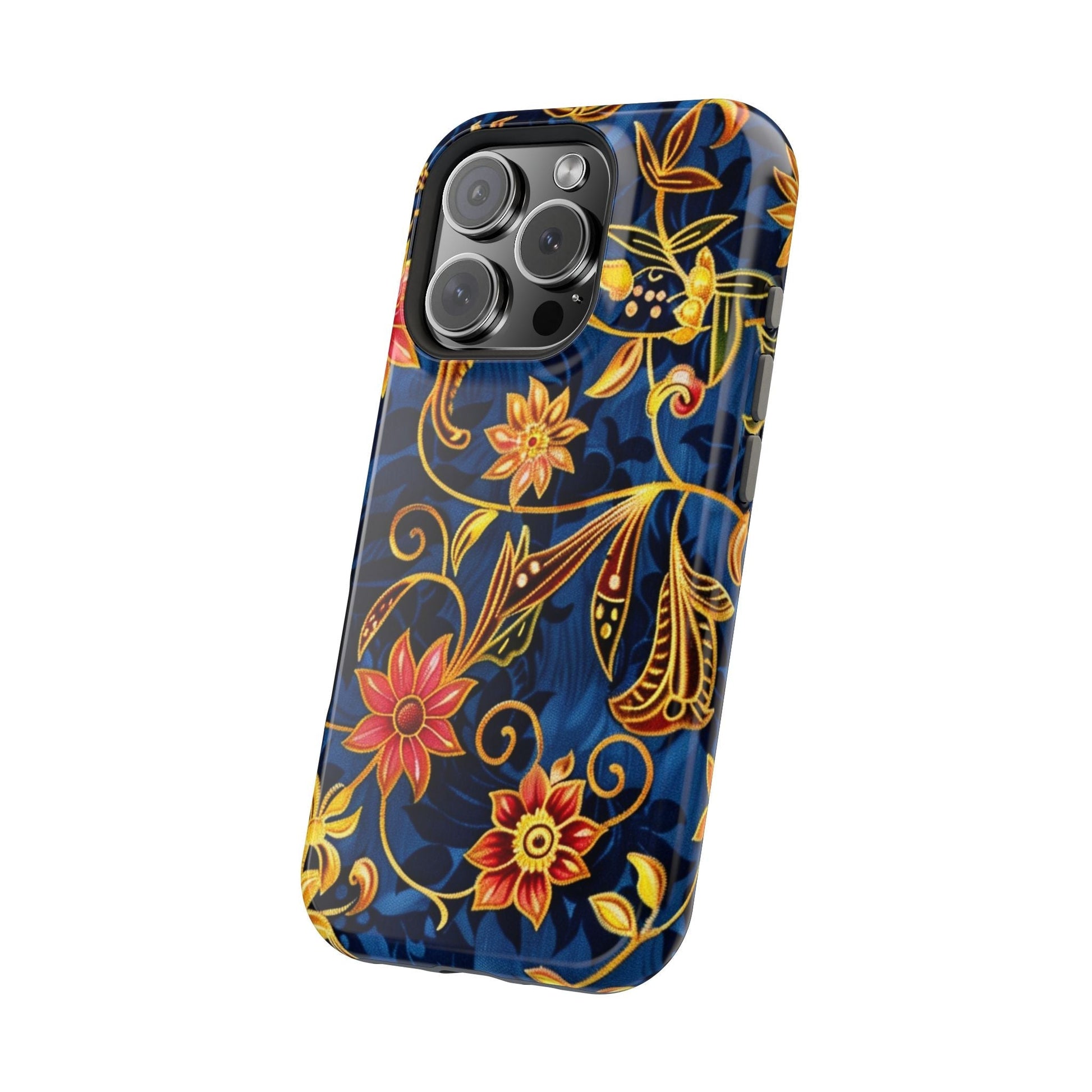 Floral Filigree Magnetic Phone Case — Impact - Resistant Decorative Cover - DIGITAL X