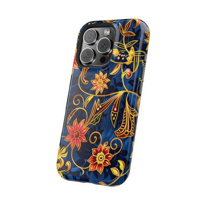 Floral Filigree Magnetic Phone Case — Impact - Resistant Decorative Cover - DIGITAL X