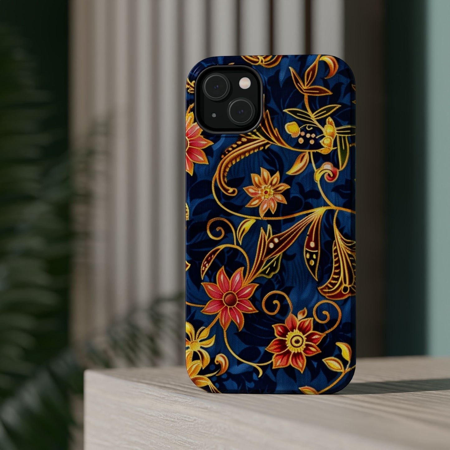 Floral Filigree Magnetic Phone Case — Impact - Resistant Decorative Cover - DIGITAL X