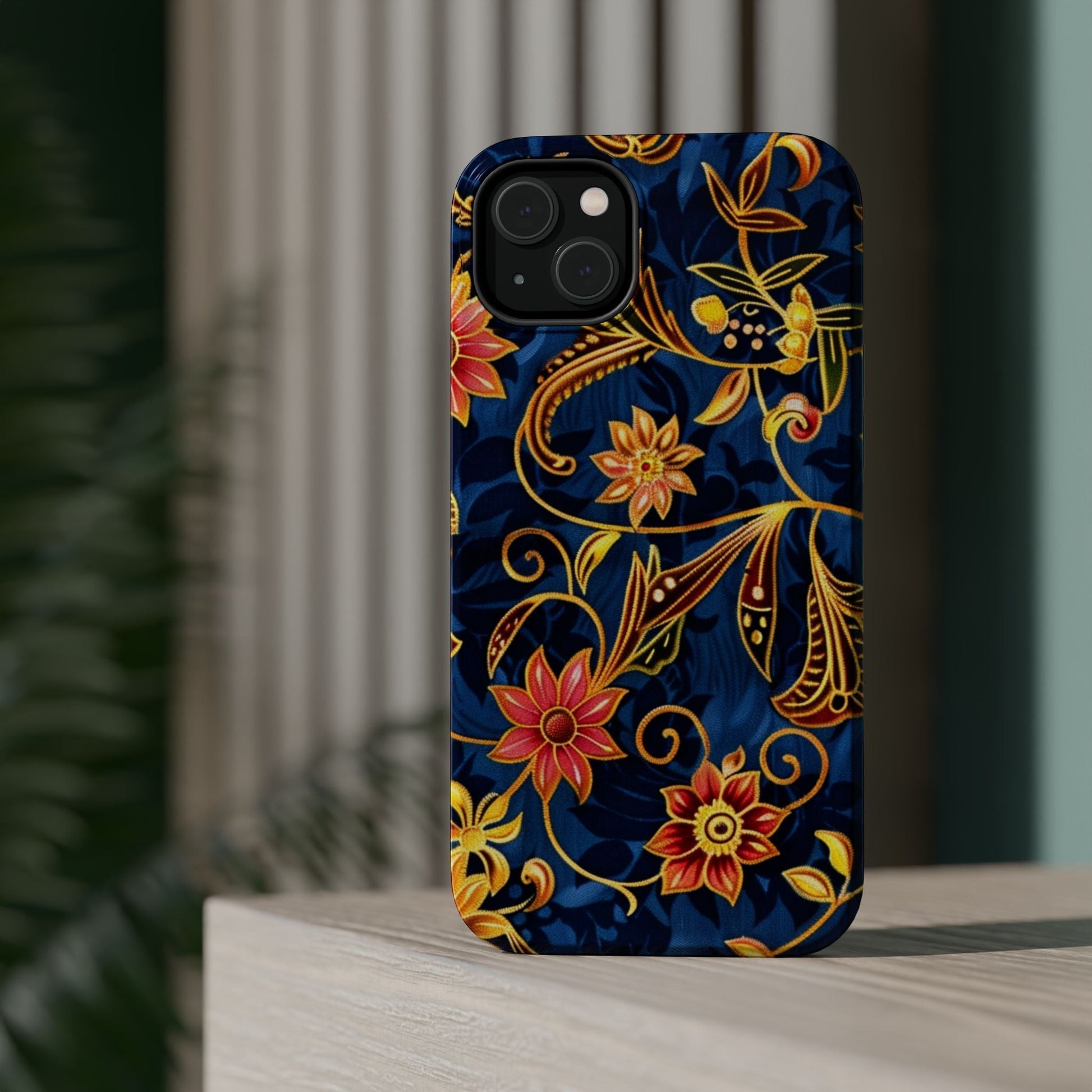 Floral Filigree Magnetic Phone Case — Impact - Resistant Decorative Cover - DIGITAL X