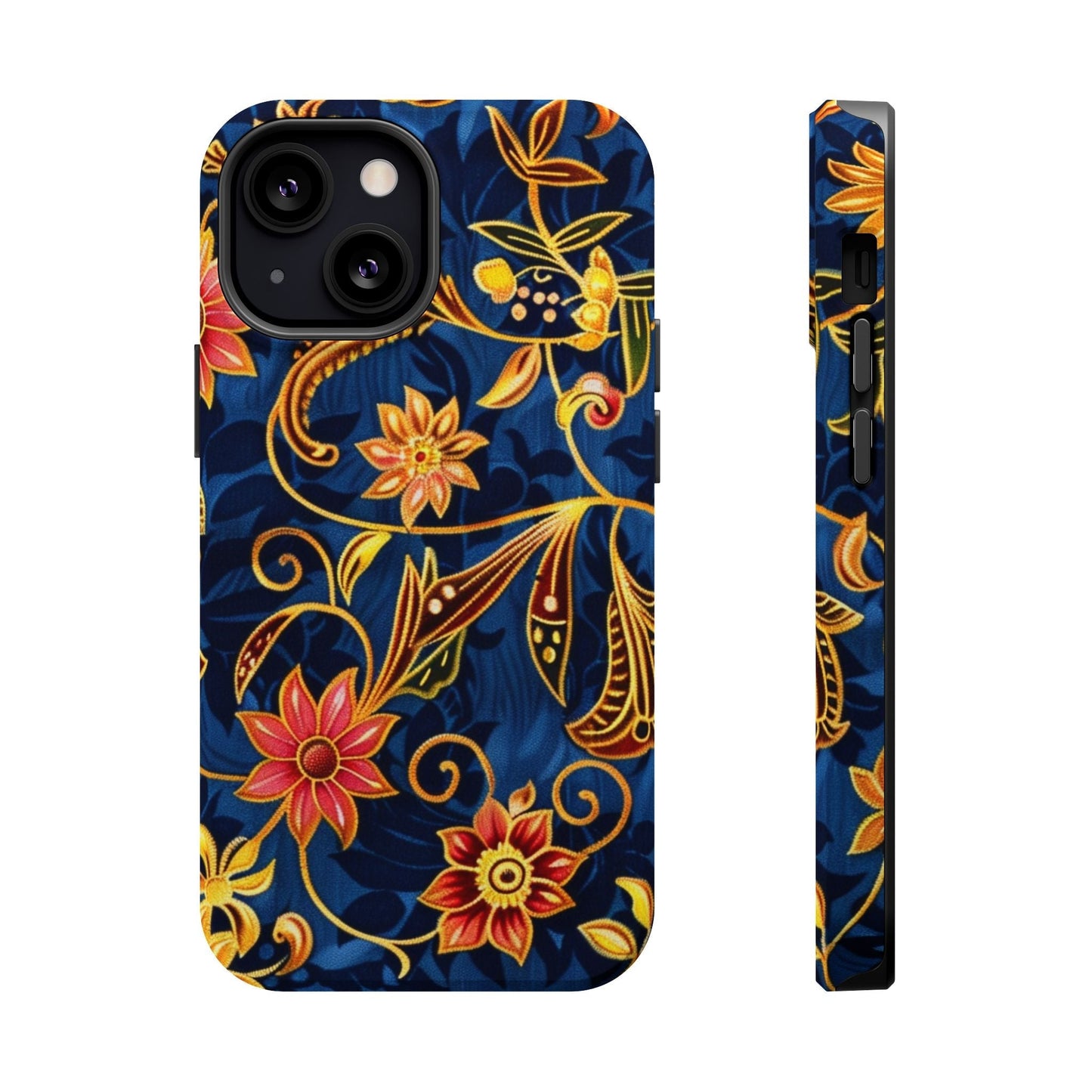 Floral Filigree Magnetic Phone Case — Impact - Resistant Decorative Cover - DIGITAL X
