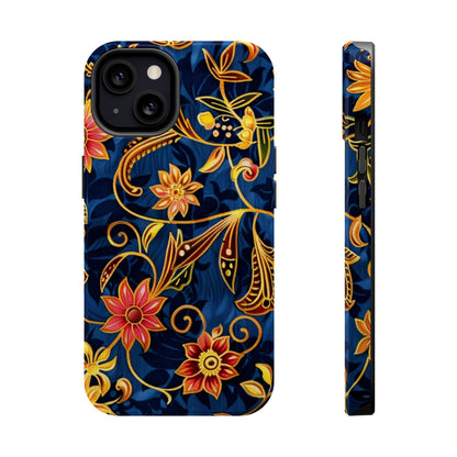 Floral Filigree Magnetic Phone Case — Impact - Resistant Decorative Cover - DIGITAL X