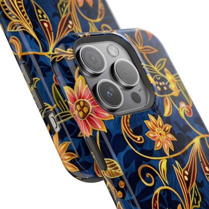 Floral Filigree Magnetic Phone Case — Impact - Resistant Decorative Cover - DIGITAL X