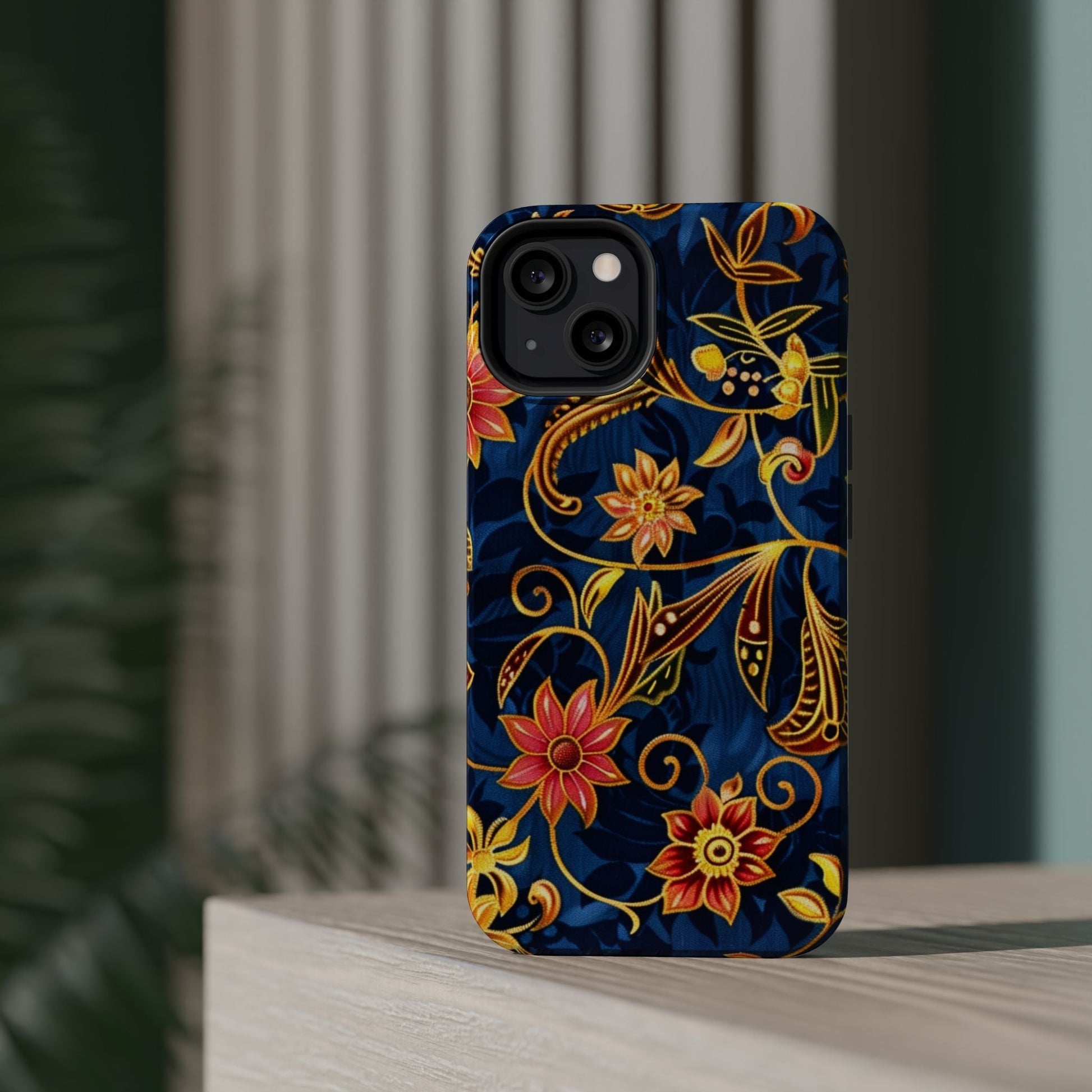 Floral Filigree Magnetic Phone Case — Impact - Resistant Decorative Cover - DIGITAL X
