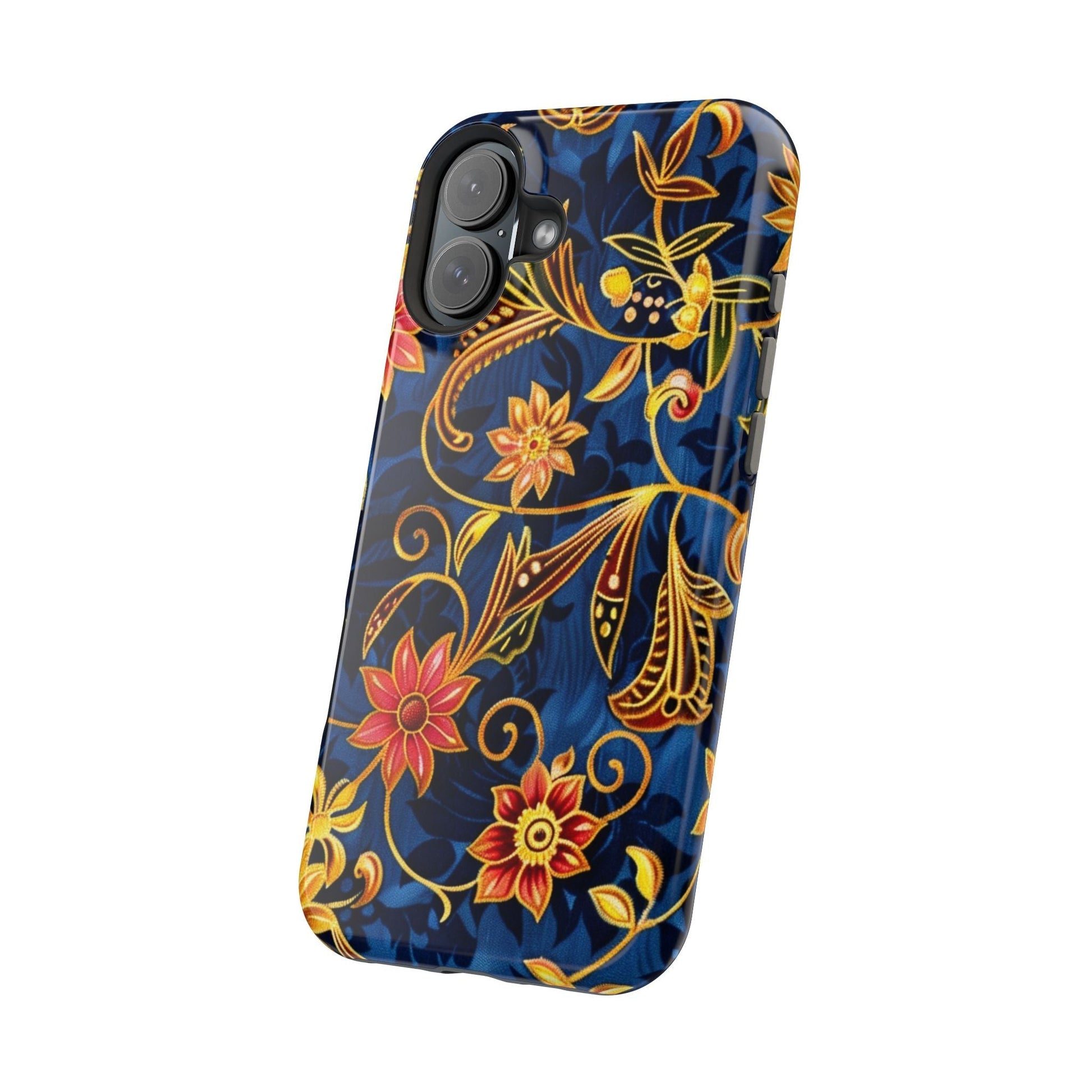 Floral Filigree Magnetic Phone Case — Impact - Resistant Decorative Cover - DIGITAL X