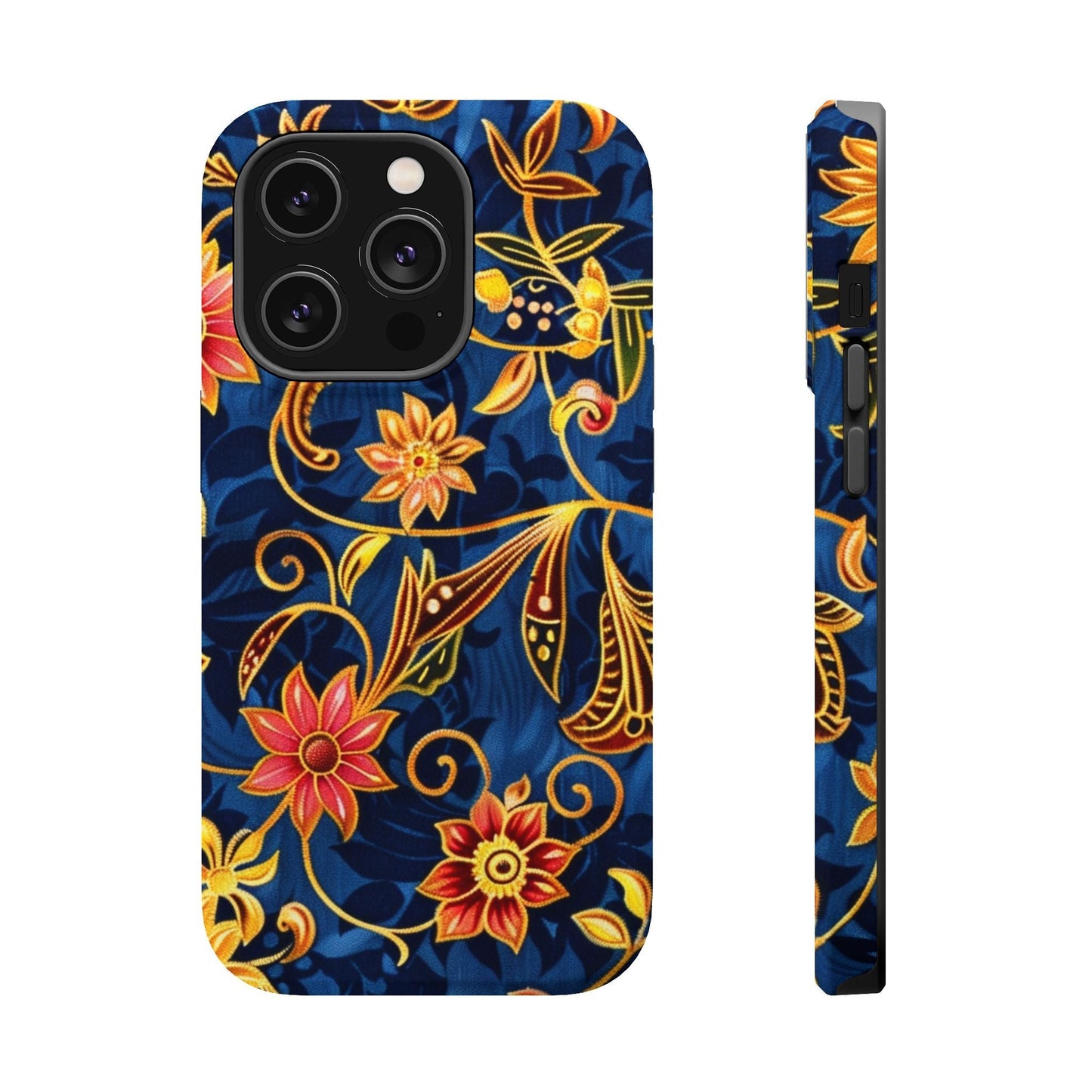 Floral Filigree Magnetic Phone Case — Impact - Resistant Decorative Cover - DIGITAL X