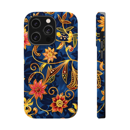 Floral Filigree Magnetic Phone Case — Impact - Resistant Decorative Cover - DIGITAL X