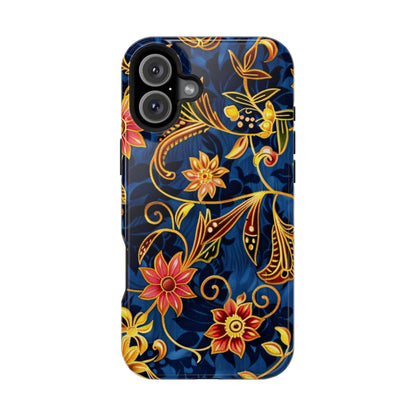 Floral Filigree Magnetic Phone Case — Impact - Resistant Decorative Cover - DIGITAL X