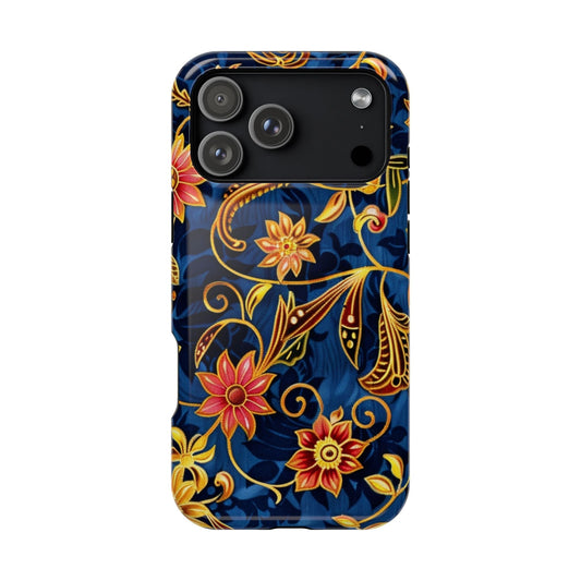 Floral Filigree Magnetic Phone Case — Impact - Resistant Decorative Cover - DIGITAL X