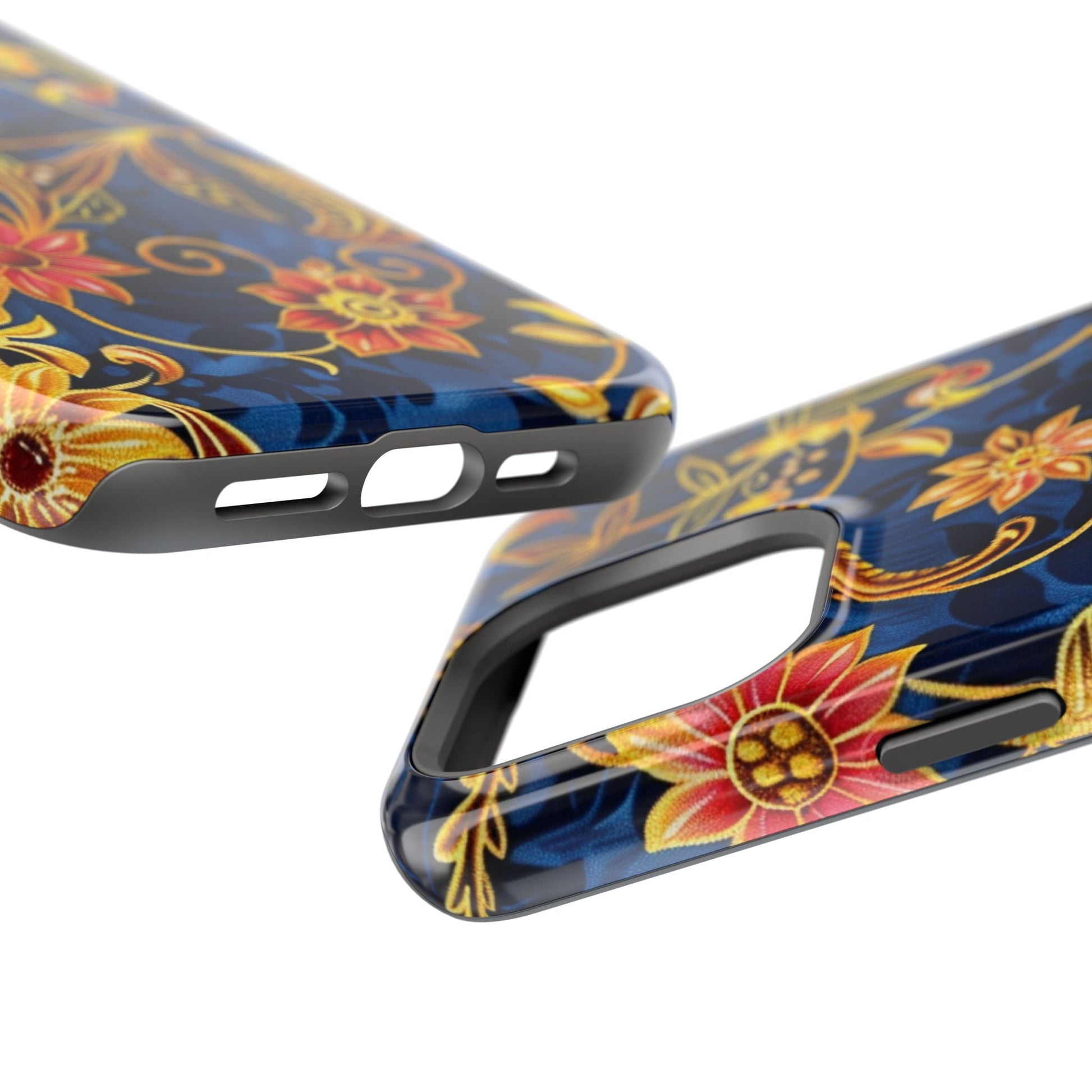 Floral Filigree Magnetic Phone Case — Impact - Resistant Decorative Cover - DIGITAL X