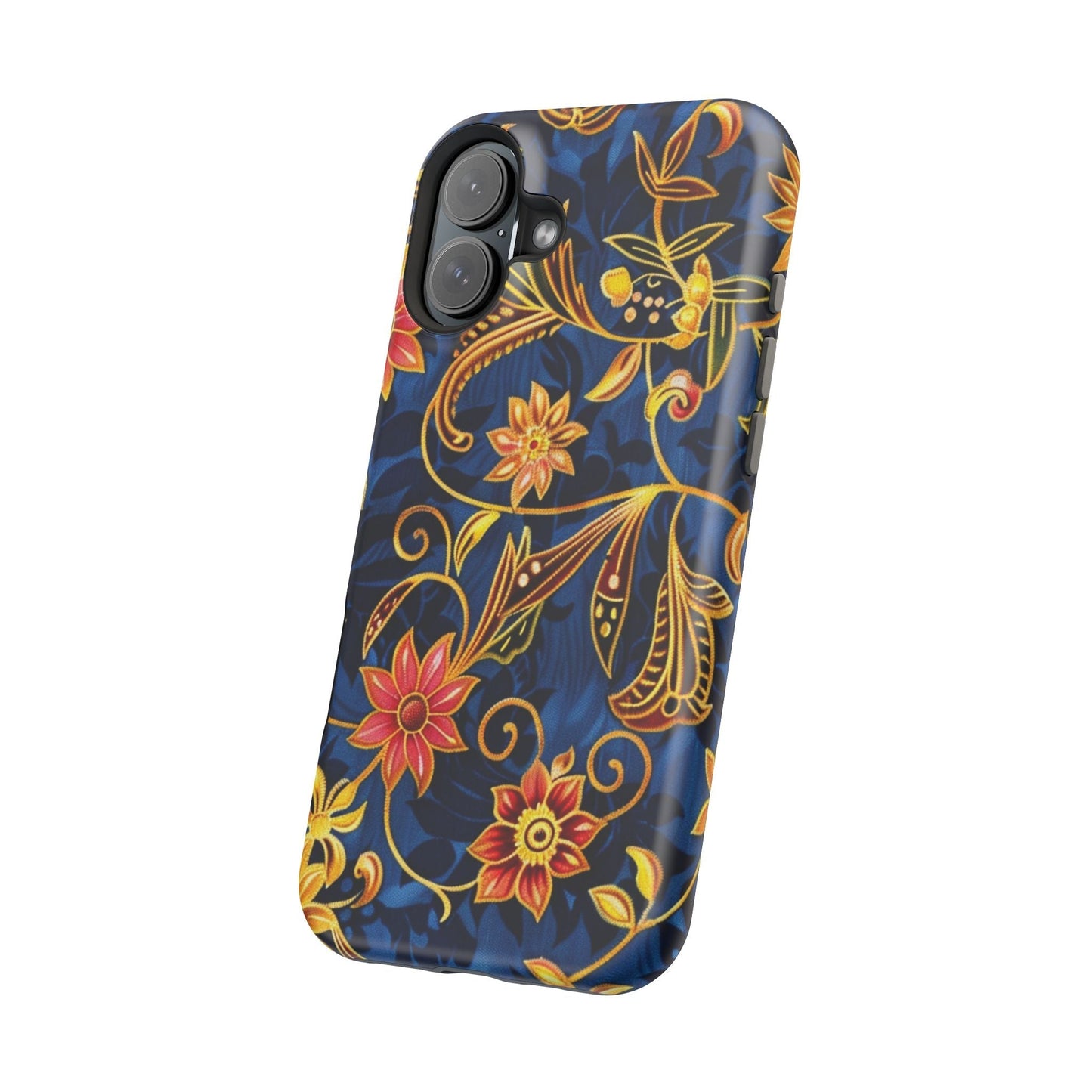 Floral Filigree Magnetic Phone Case — Impact - Resistant Decorative Cover - DIGITAL X