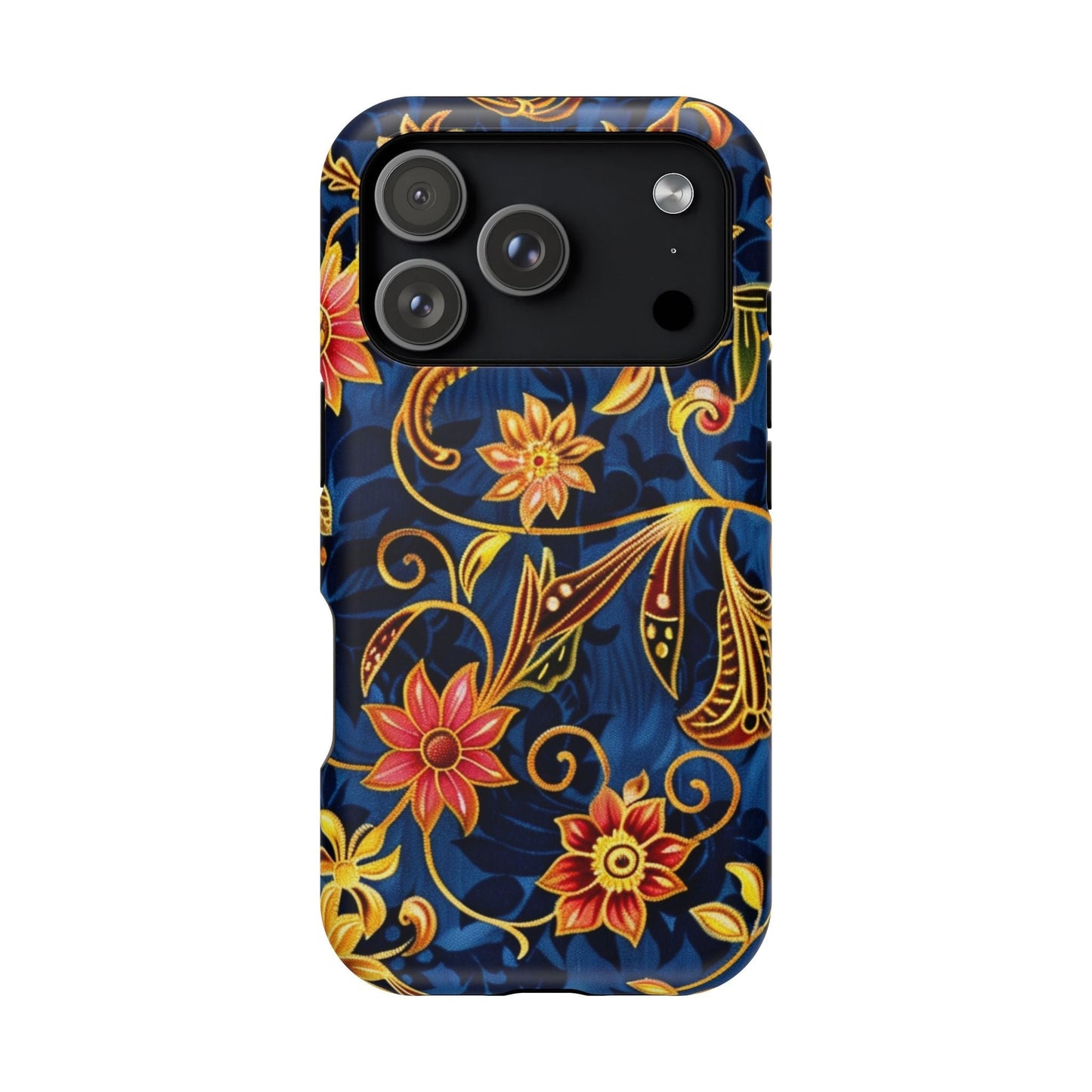 Floral Filigree Magnetic Phone Case — Impact - Resistant Decorative Cover - DIGITAL X