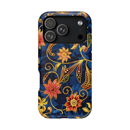 Floral Filigree Magnetic Phone Case — Impact - Resistant Decorative Cover - DIGITAL X