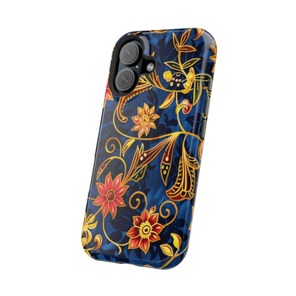 Floral Filigree Magnetic Phone Case — Impact - Resistant Decorative Cover - DIGITAL X