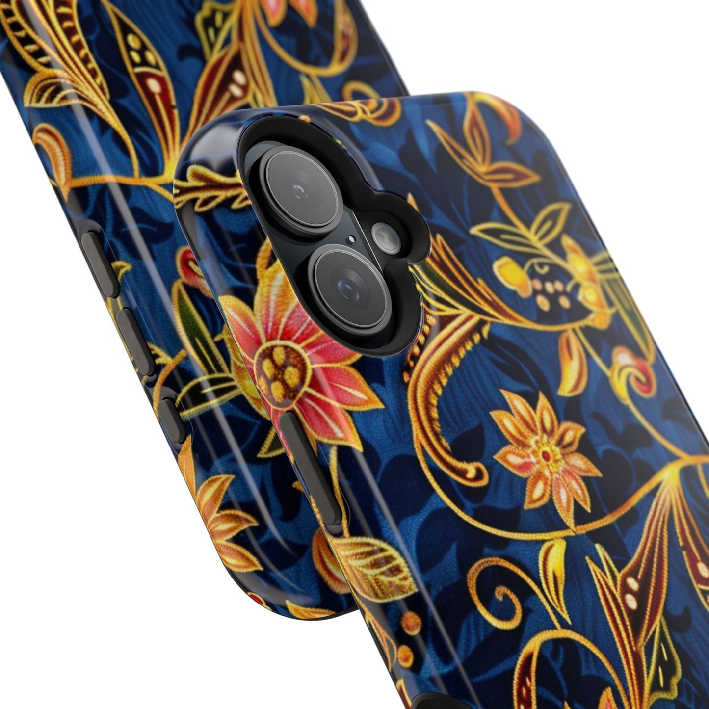 Floral Filigree Magnetic Phone Case — Impact - Resistant Decorative Cover - DIGITAL X