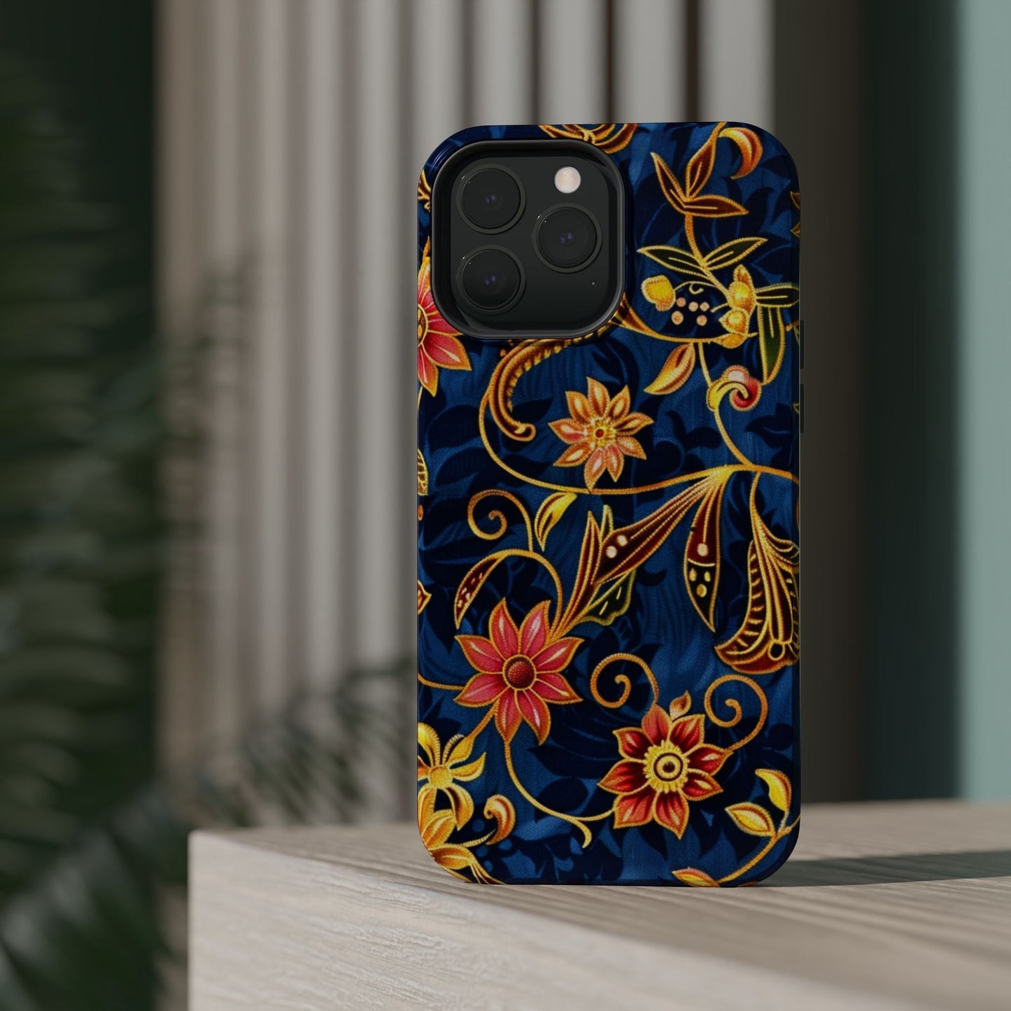 Floral Filigree Magnetic Phone Case — Impact - Resistant Decorative Cover - DIGITAL X