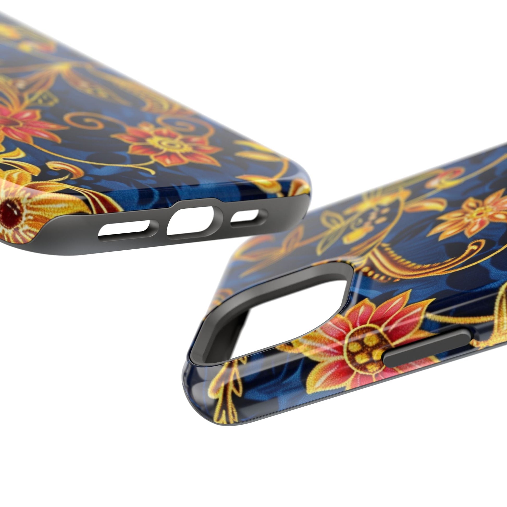 Floral Filigree Magnetic Phone Case — Impact - Resistant Decorative Cover - DIGITAL X