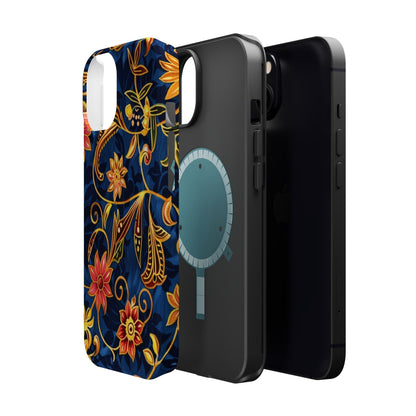 Floral Filigree Magnetic Phone Case — Impact - Resistant Decorative Cover - DIGITAL X