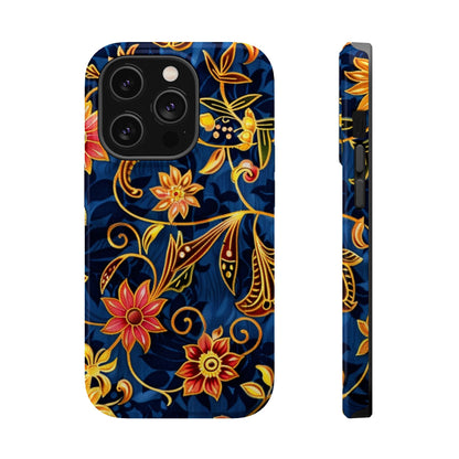 Floral Filigree Magnetic Phone Case — Impact - Resistant Decorative Cover - DIGITAL X