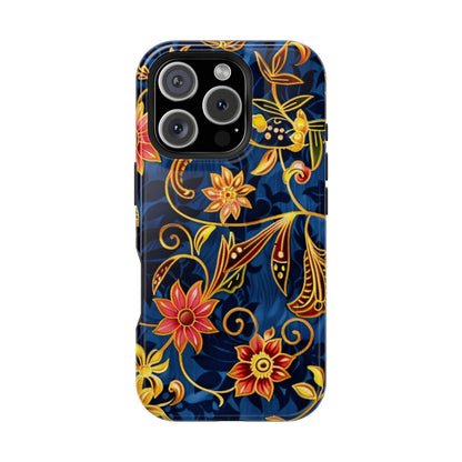 Floral Filigree Magnetic Phone Case — Impact - Resistant Decorative Cover - DIGITAL X