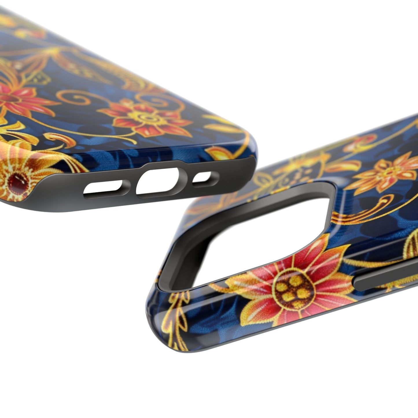 Floral Filigree Magnetic Phone Case — Impact - Resistant Decorative Cover - DIGITAL X