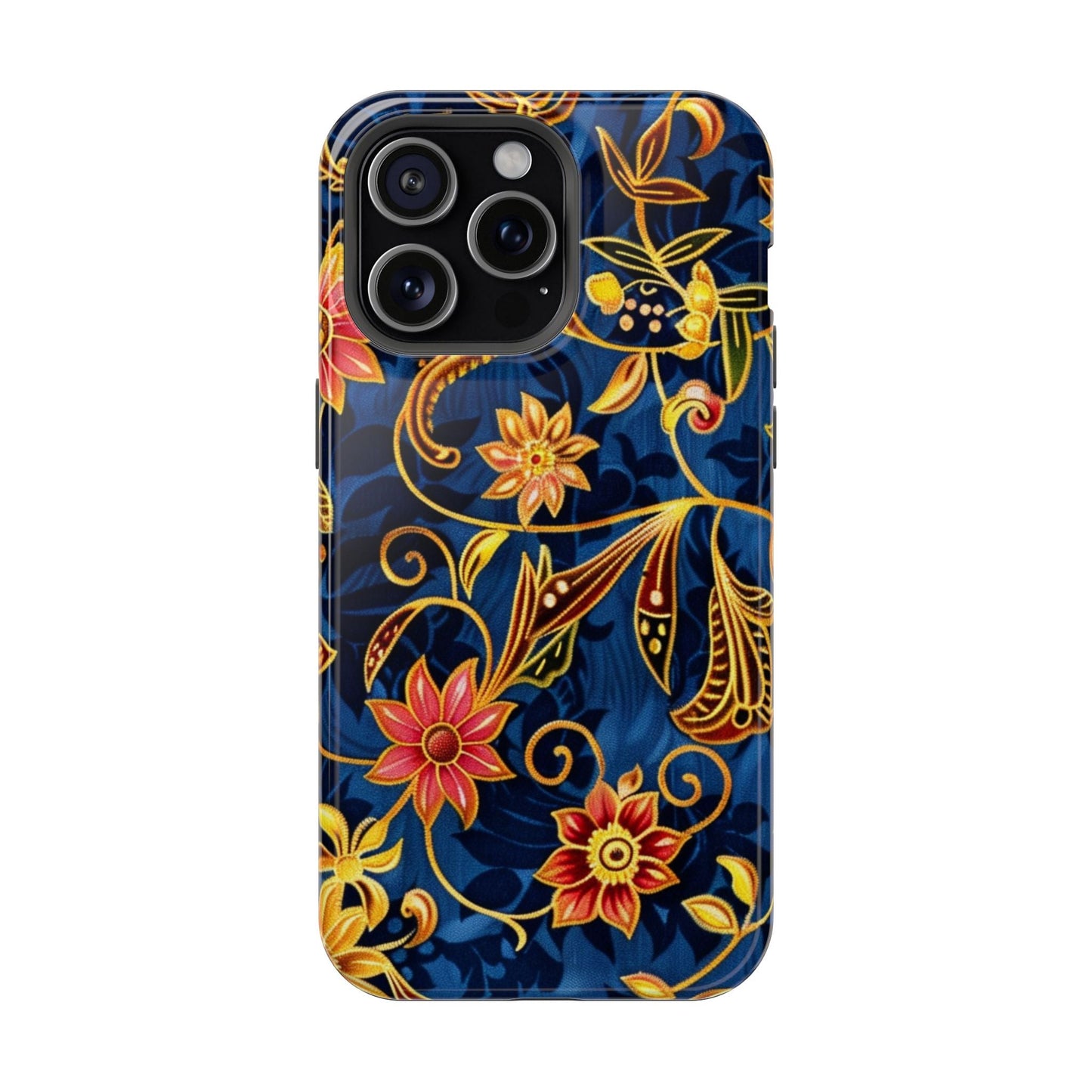Floral Filigree Magnetic Phone Case — Impact - Resistant Decorative Cover - DIGITAL X