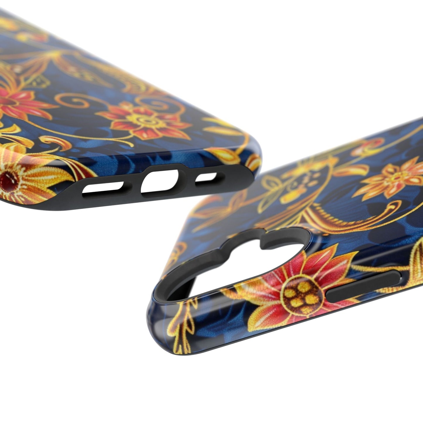 Floral Filigree Magnetic Phone Case — Impact - Resistant Decorative Cover - DIGITAL X
