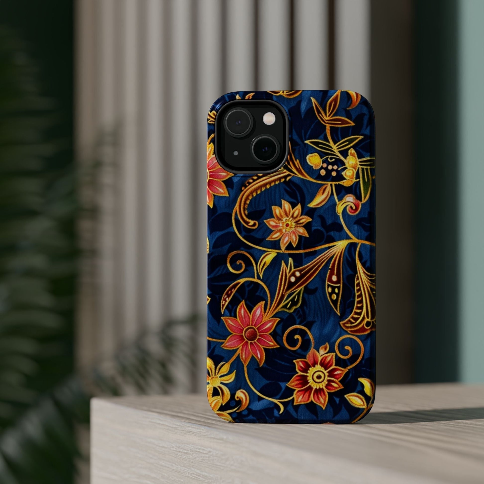 Floral Filigree Magnetic Phone Case — Impact - Resistant Decorative Cover - DIGITAL X